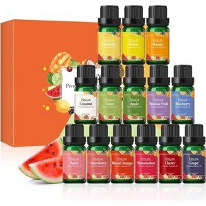 Fruity Fragrance Oils Set, ESSLUX 14 Premium Fruit Scented Oils for Diffuser